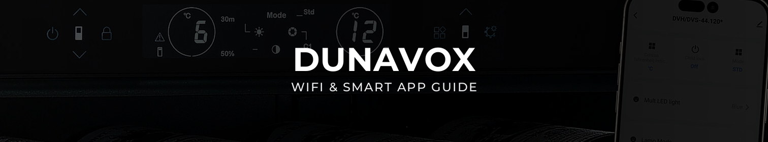Cantinetta DUNAVOX WiFi controllata da un'app per smartphone
